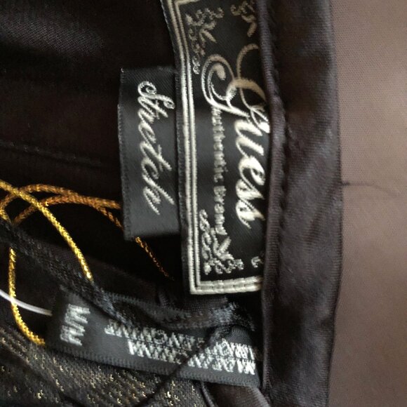 Guess Gold Black Metallic Stretch Bustier NWT - Picture 9 of 9